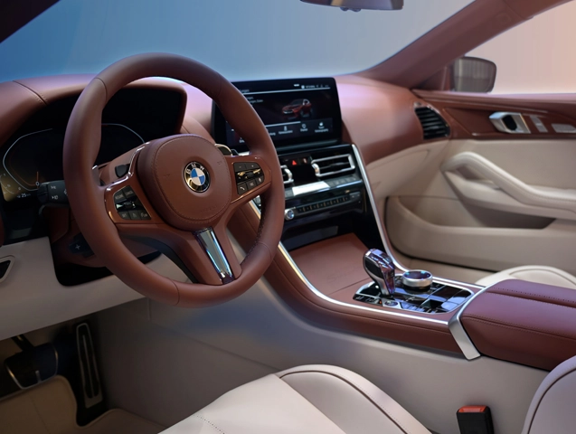 Car interior with modern features